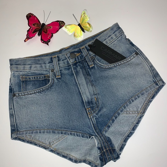 Carmar Pants - Carmar LENNOX High Rise Cheeky Denim Shorts 24 NWT